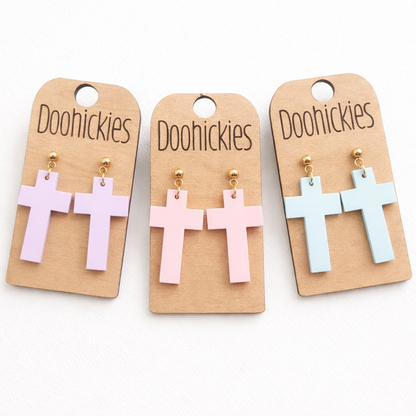 Small Pastel Cross Collection - Easter Earrings