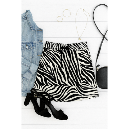 Ready to Ship | The Zoe - Zebra Print Jogger Skirt