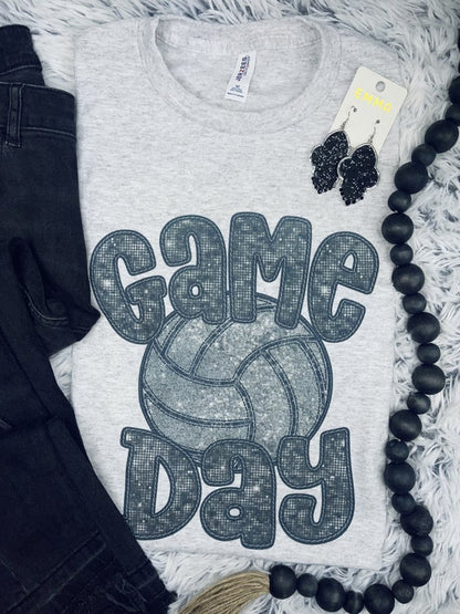 Game Day: Faux Sequin Tee/Sweatshirt