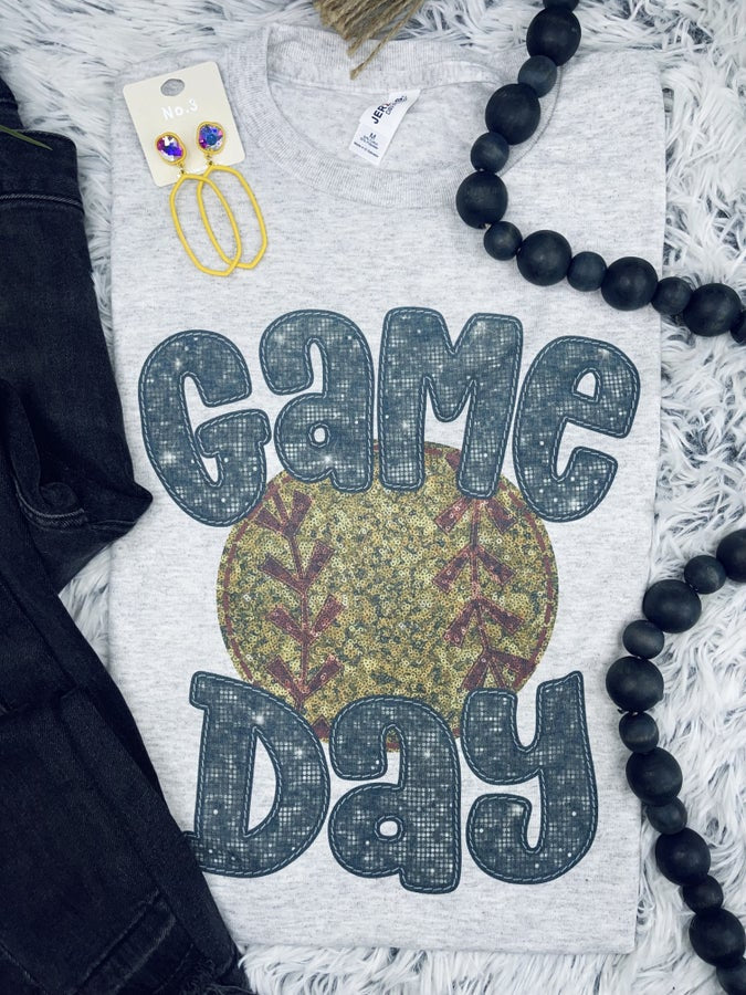 Game Day: Faux Sequin Tee/Sweatshirt