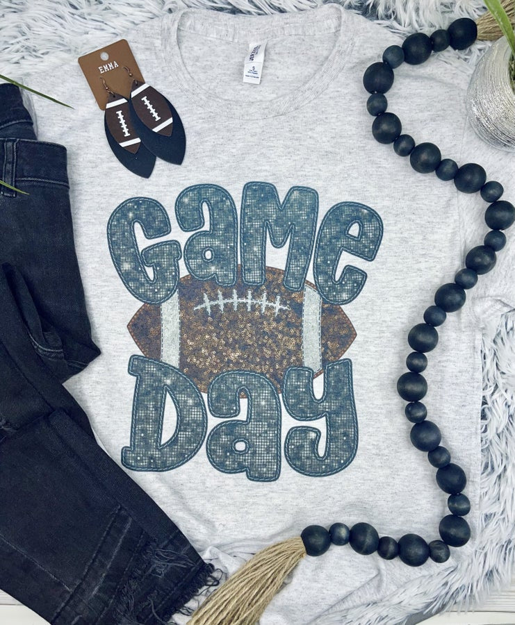 Game Day: Faux Sequin Tee/Sweatshirt