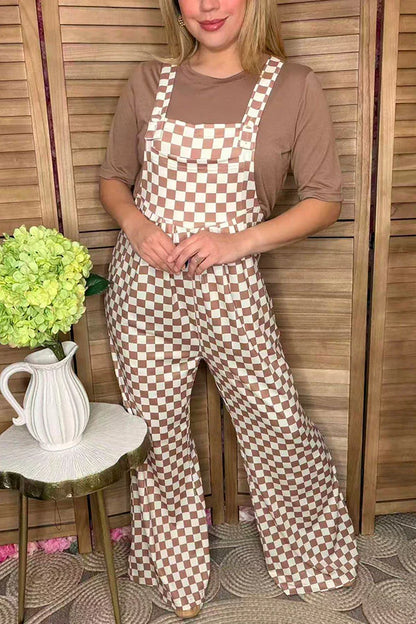 Fall For You Checkered Jumpsuit