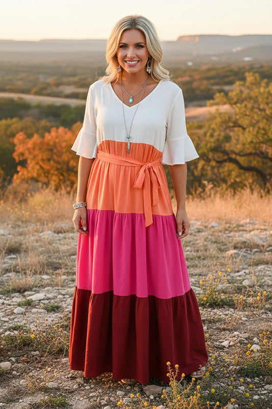 Camryn Color Block Maxi Dress
