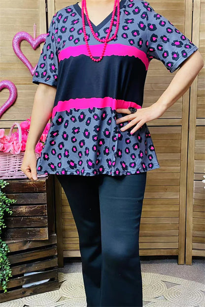 The Molly Pink Leopard Top