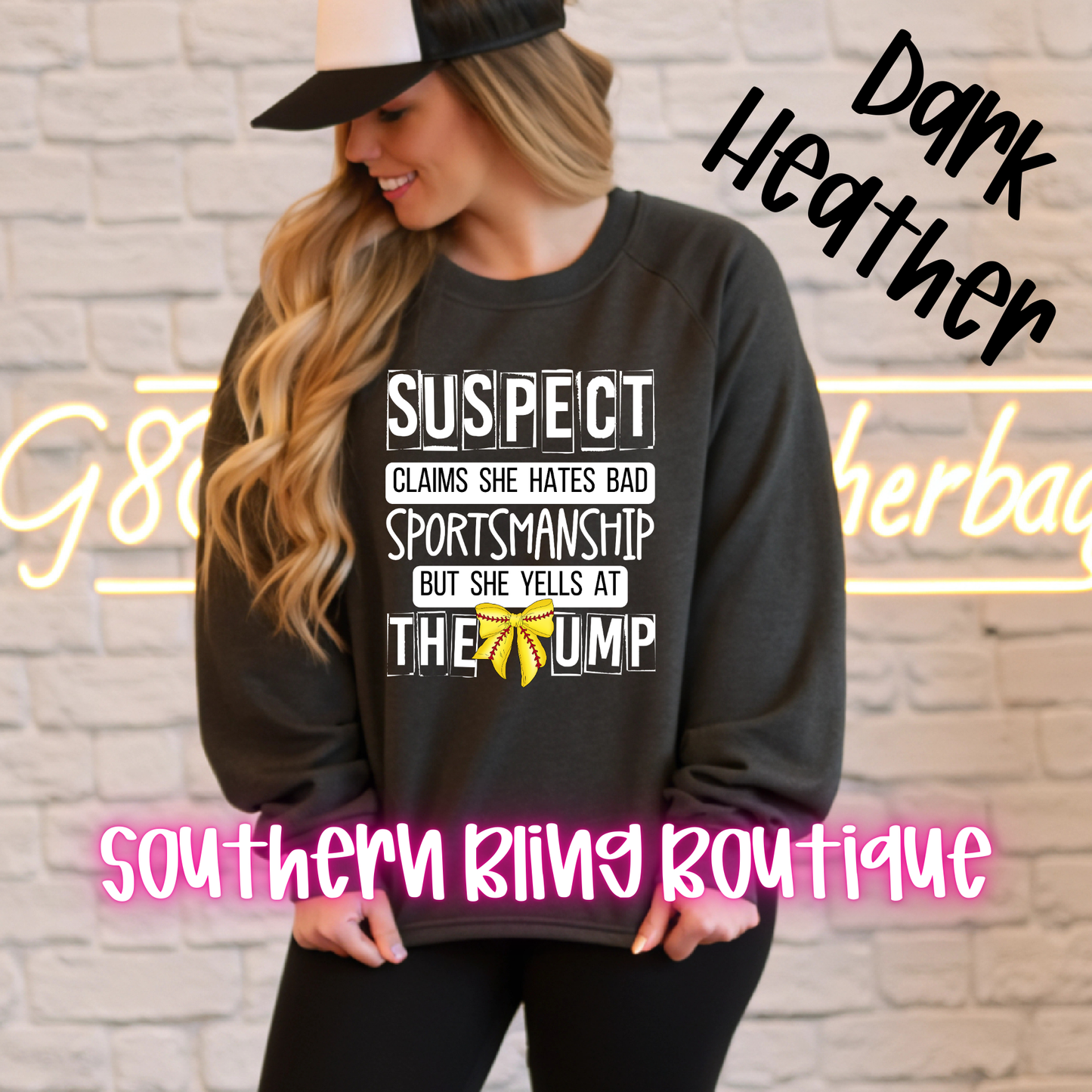 Suspect Claims Softball Sweatshirt