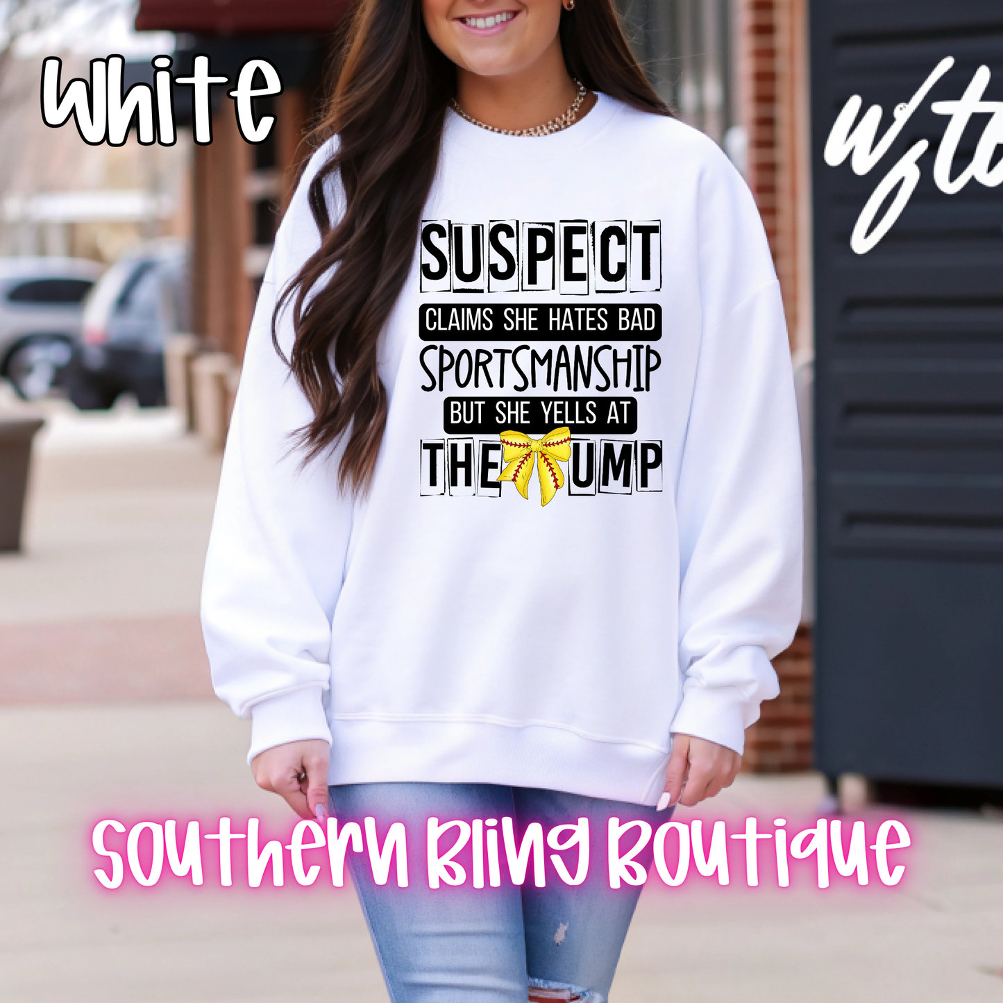 Suspect Claims Softball Sweatshirt