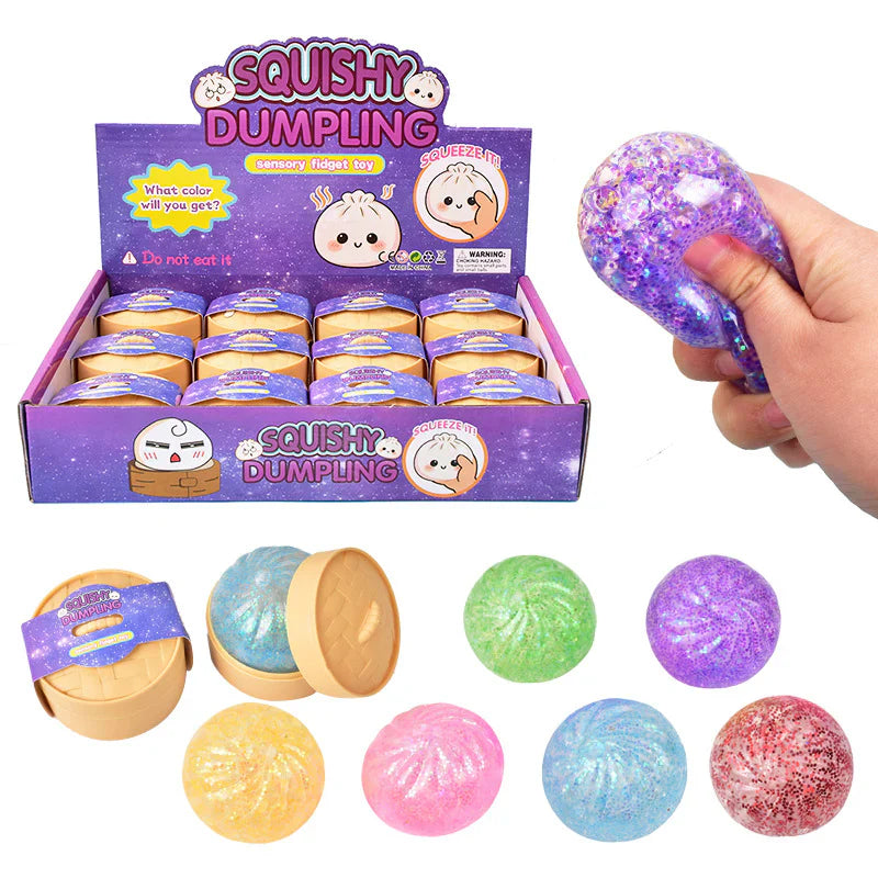 Viral Mini Squishy Glitter Dumplings