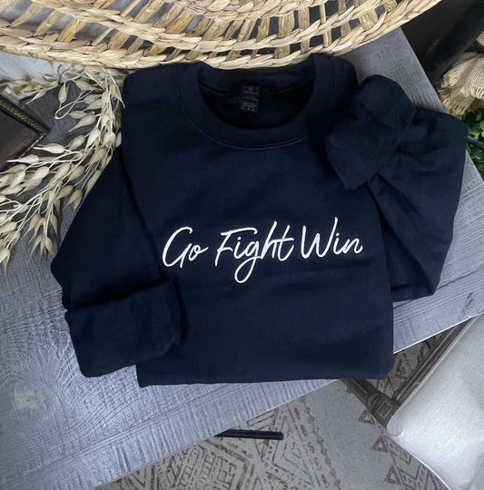 Go Fight Win Embroidered Sweatshirt