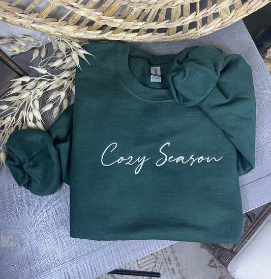 Cozy Season Embroidered Sweatshirt