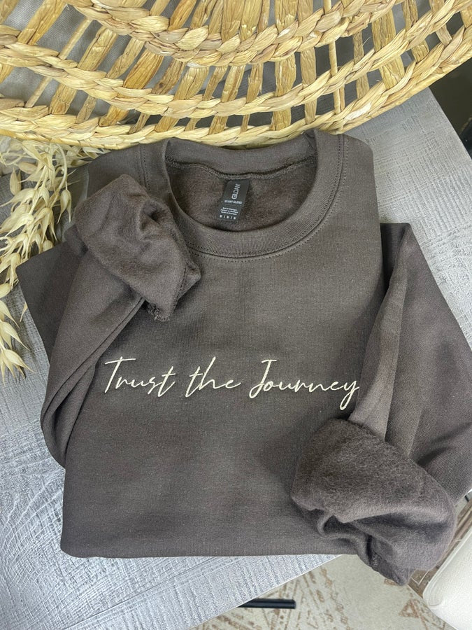 Trust the Journey Embroidered Sweatshirt