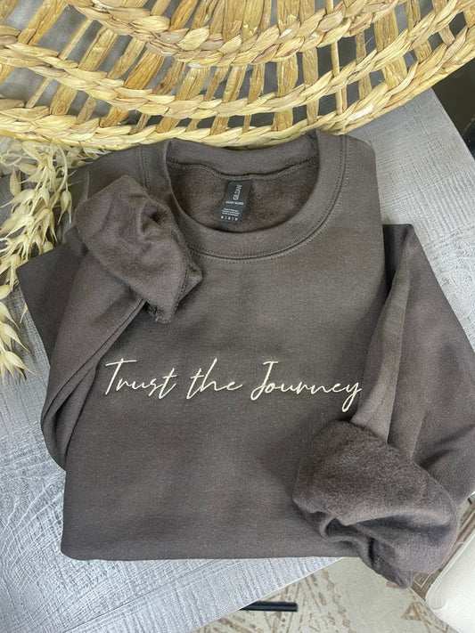Trust the Journey Embroidered Sweatshirt