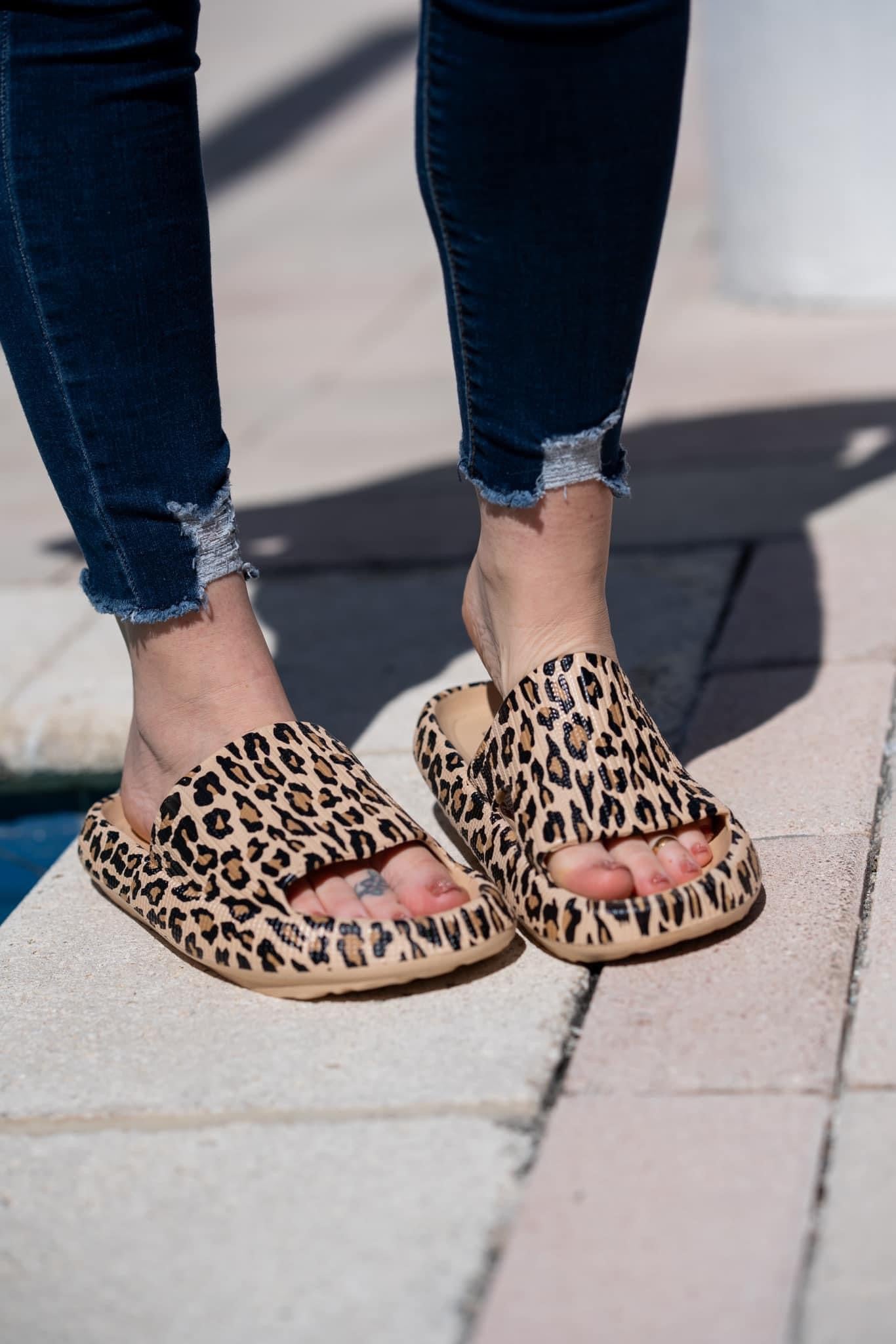 Summa Slides in Chunky Leopard