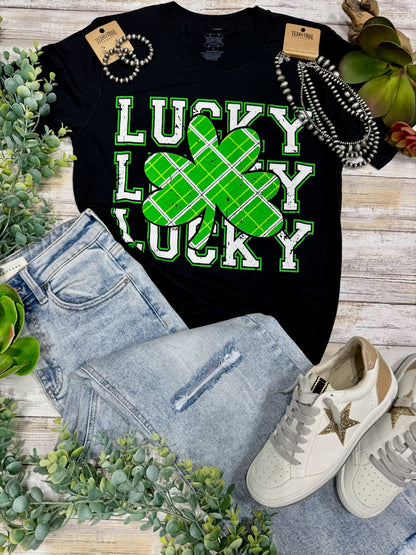 Lucky Repeat Tee & Sweatshirt