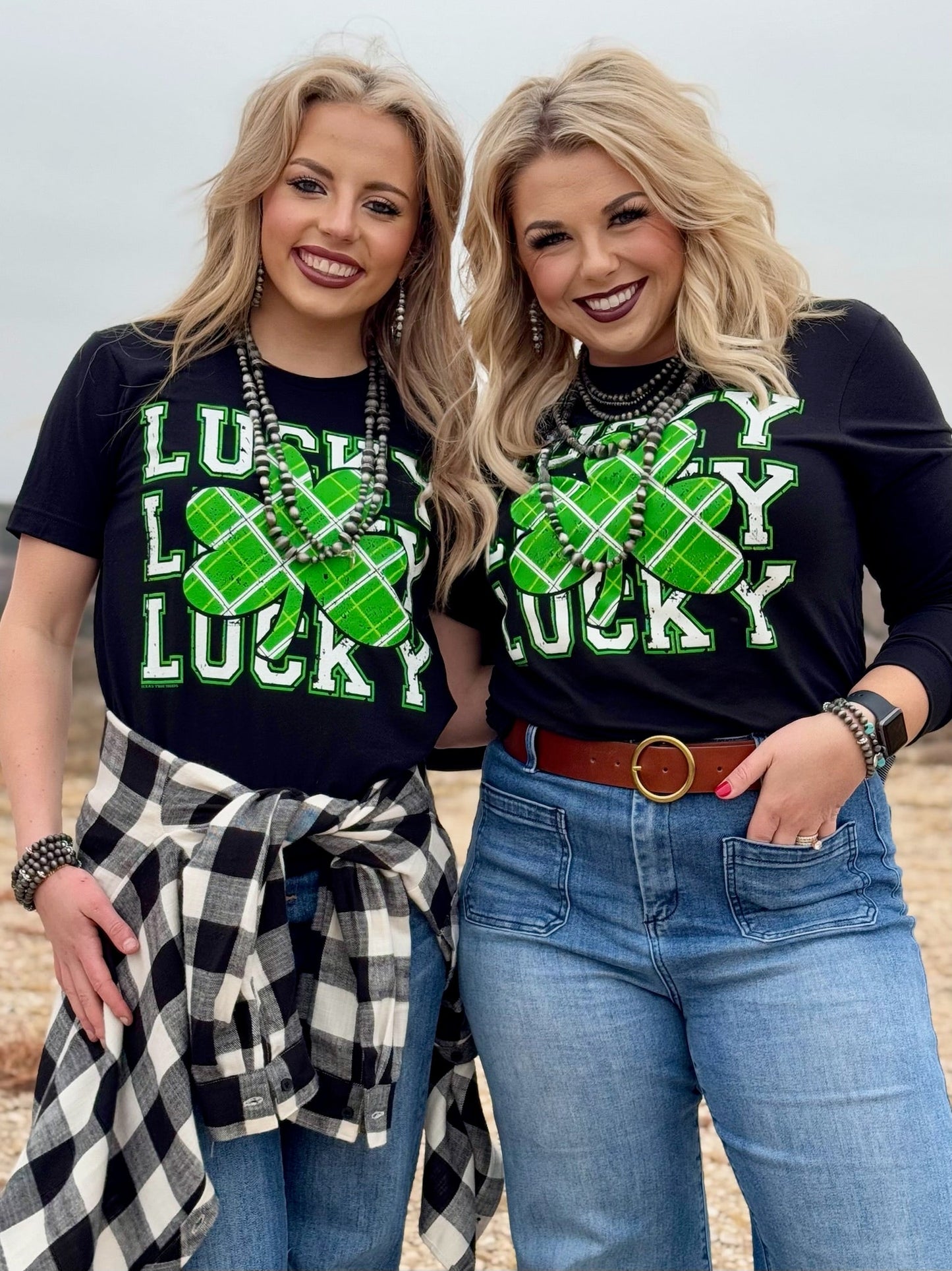 Lucky Repeat Tee & Sweatshirt