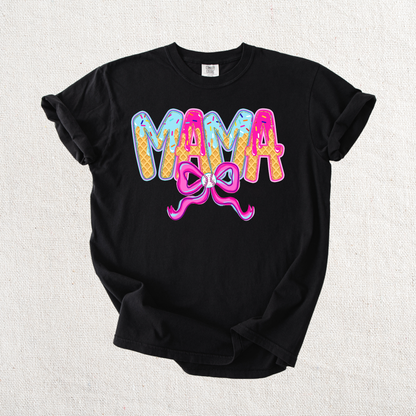 Baseball Mama Ice Cream Drip Graphic Tee