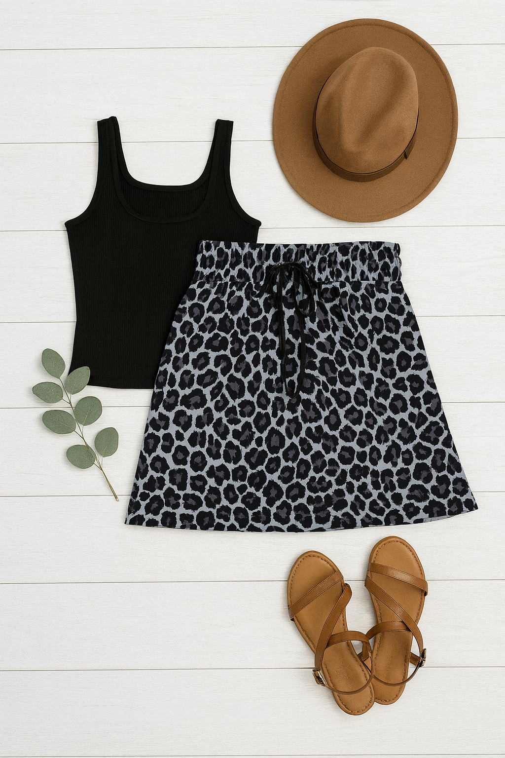 PreOrder | The Stella: Snow Leopard Jogger Skirt