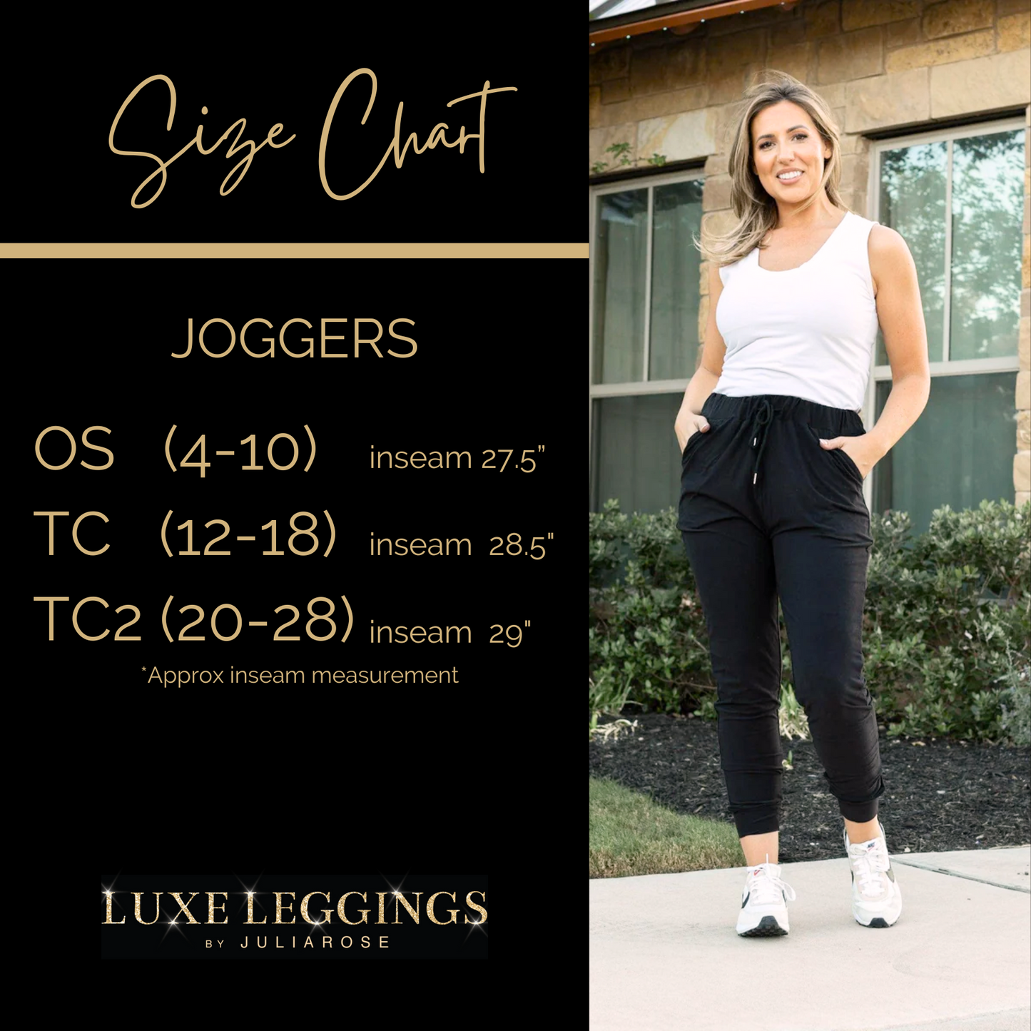 Ready to Ship | The Reagan - Black Joggers  - Luxe Leggings by Julia Rose®